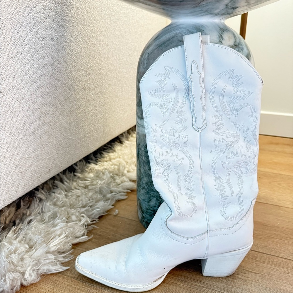 Jeffrey Campbell White Cowboy boots